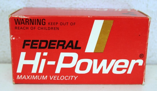 Full Vintage Brick Box Federal Hi-Power .22 Long Cartridges Ammunition...