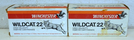 2 Full Brick Boxes Winchester Wildcat .22 LR High Velocity Cartridges Ammunition...