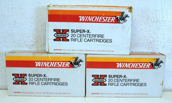 3 Full Boxes Winchester .264 Win Mag Cartridges Ammunition...
