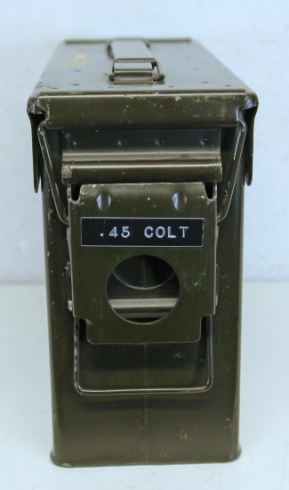 Metal Ammo Can with .45 Colt Cartridges Ammunition - 4 Full Box HSM Cowboy Action 200 gr. and Full