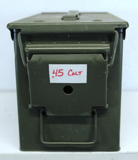 Metal Ammo Can with .45 Colt Cartridges Ammunition - 3 Full Boxes & Partail Box 33 HSM 200 gr.