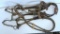 Cowboy Western Leather and Braided Horsehair Wyoming Prison Bridle with Matching Reins and Period