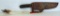 Old Sioux Native American Indian Knife and Rawhide Sheath, 9 7/8