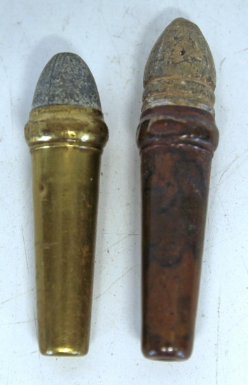 2 Civil War .54 Burnside Carbine Collector Cartridges Ammunition