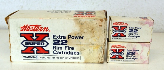 Full Vintage Brick 500 Rd Box Western Super X .22 LR Cartridges Ammunition - Water damage to brick