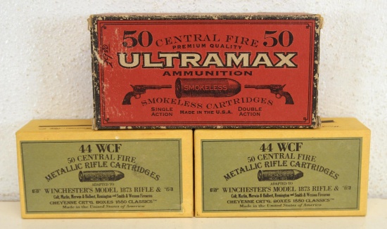 2 Full Boxes Winchester .44 WCF and Full Box UltraMax .44-40 Cartridges Ammunition