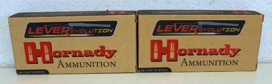 2 Full Boxes Hornady LEVERevolution .45-70 Gov't 325 gr. FTX Cartridges Ammunition
