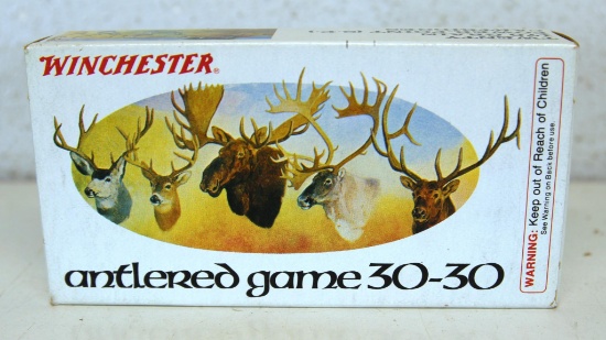 Full Box Winchester Commemorative Antlered Game .30-30 170 gr. Power-Point SP Cartridges Ammunition