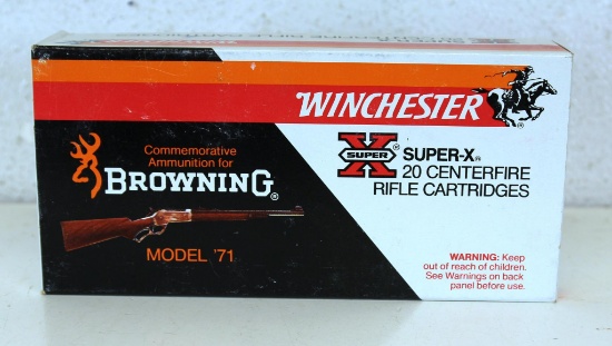 Full Box Winchester Commemorative Ammunition for Browning Model 71 .348 Winchester 200 gr. SilverTip
