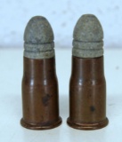 2 Rounds .56-46 Spencer Rimfire Collector Cartridges Ammunition