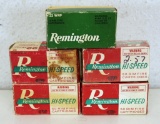 5 Full Vintage Boxes Remington .22 WRF Cartridges Ammunition