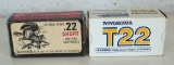 Full Vintage Box Winchester T22 .22 LR and Full Vintage Box Hiawatha .22 Short Cartridges Ammunition
