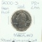 Clad Gem Proof 2000-S Maryland State Quarter