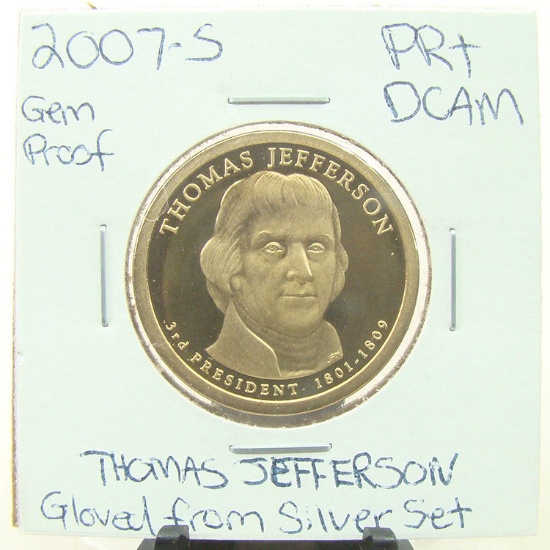 Gem Proof 2007-S Thomas Jefferson Dollar