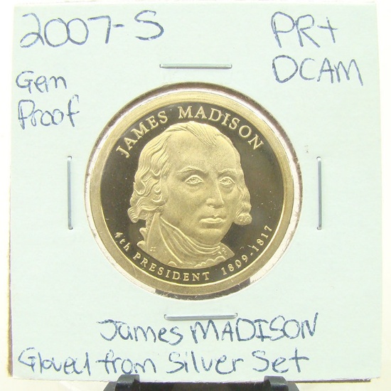 Gem Proof 2007-S James Madison Dollar