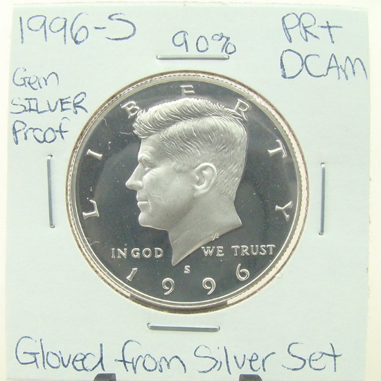 90% Silver Gem Proof 1996-S Kennedy Half Dollar