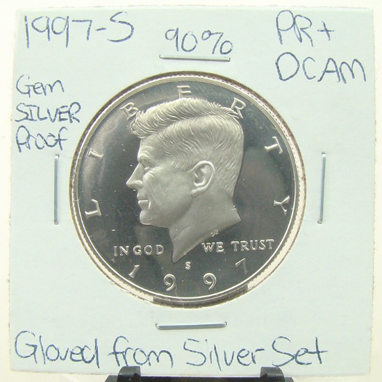 90% Silver Gem Proof 1997-S Kennedy Half Dollar