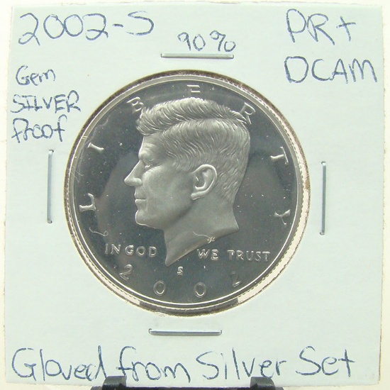 90% Silver Gem Proof 2002-S Kennedy Half Dollar