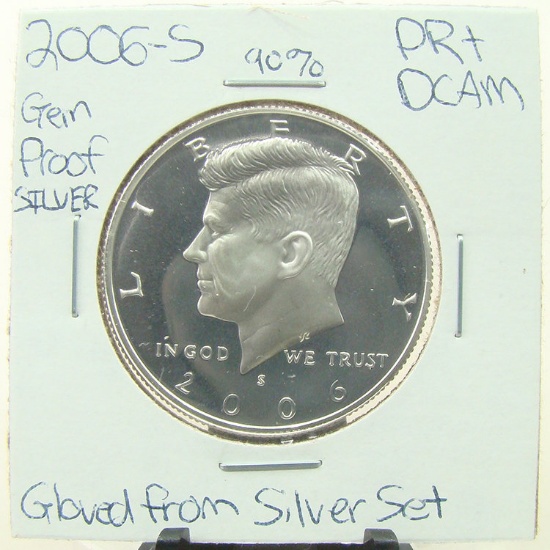 90% Silver Gem Proof 2006-S Kennedy Half Dollar