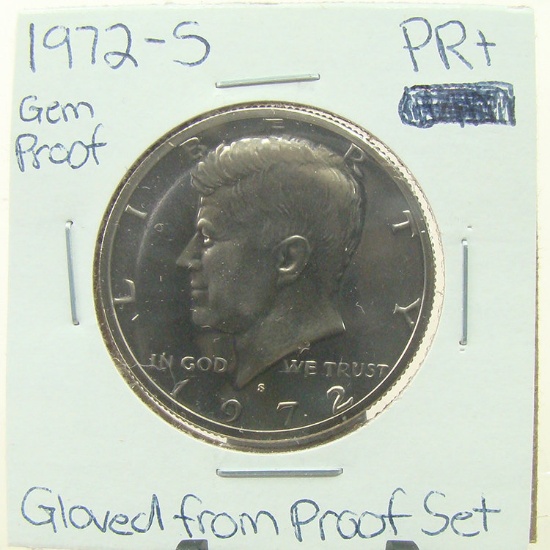 Clad Gem Proof 1972-S Kennedy Half Dollar