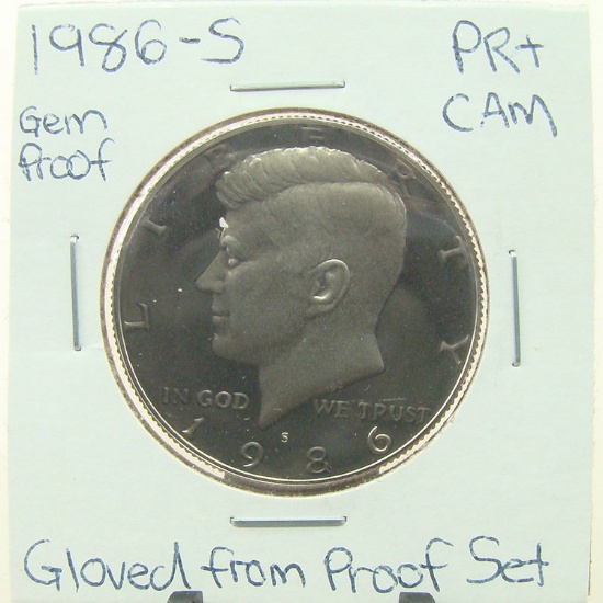 Clad Gem Proof 1986-S Kennedy Half Dollar
