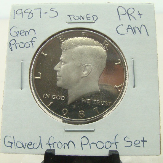 Clad Gem Proof 1987-S Kennedy Half Dollar