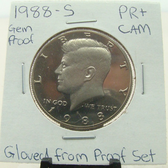 Clad Gem Proof 1988-S Kennedy Half Dollar