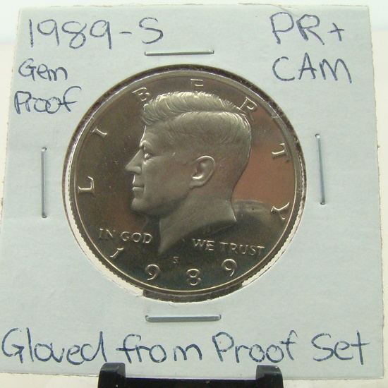 Clad Gem Proof 1989-S Kennedy Half Dollar