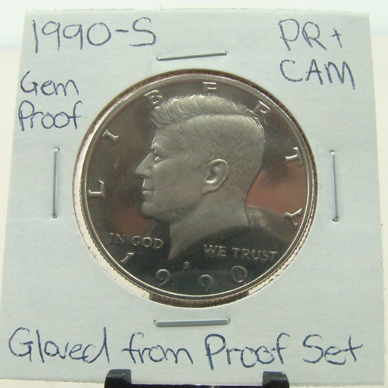 Clad Gem Proof 1990-S Kennedy Half Dollar