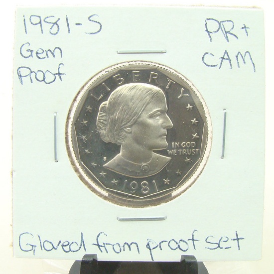 Gem Proof 1981-S Susan B. Anthony Dollar
