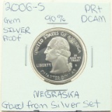 90% Silver Gem Proof 2006-S Nebraska State Quarter