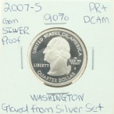 90% Silver Gem Proof 2007-S Washington State Quarter