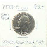 Clad Gem Proof 1972-S Washington Quarter