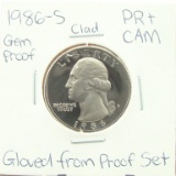 Clad Gem Proof 1986-S Washington Quarter