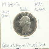 Clad Gem Proof 1988-S Washington Quarter