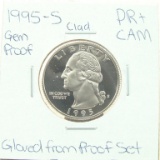 Clad Gem Proof 1995-S Washington Quarter
