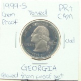 Clad Gem Proof 1999-S Georgia State Quarter