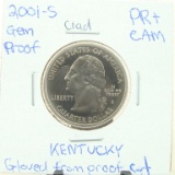 Clad Gem Proof 2001-S Kentucky State Quarter