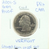 Clad Gem Proof 2001-S Vermont State Quarter