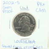 Clad Gem Proof 2002-S Louisana State Quarter