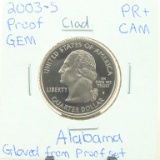 Clad Gem Proof 2003-S Alabama State Quarter