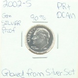 90% Silver Gem Proof 2002-S Roosevelt Dime