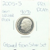 90% Silver Gem Proof 2005-S Roosevelt Dime