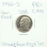 Clad Gem Proof 1986-S Roosevelt Dime
