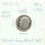 Clad Gem Proof 1993-S Roosevelt Dime