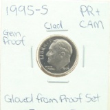 Clad Gem Proof 1995-S Roosevelt Dime