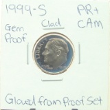 Clad Gem Proof 1999-S Roosevelt Dime