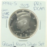 90% Silver Gem Proof 1994-S Kennedy Half Dollar