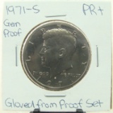 Clad Gem Proof 1971-S Kennedy Half Dollar