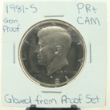 Clad Gem Proof 1981-S Kennedy Half Dollar